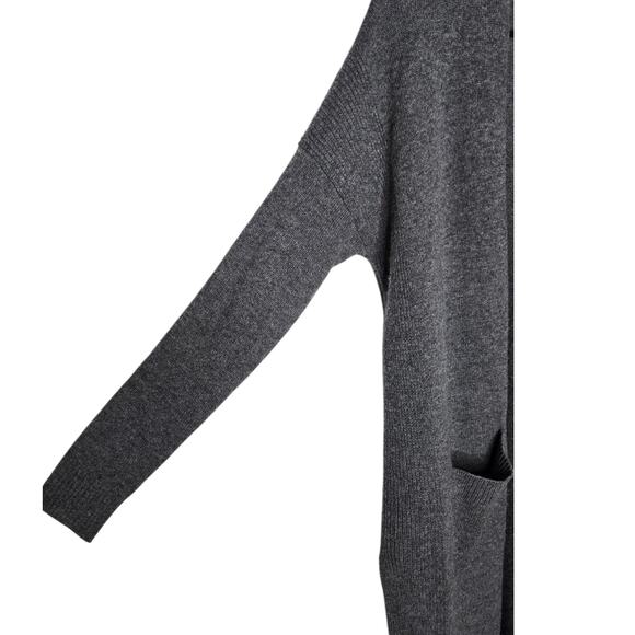 Athleta Gray Spirit Wool Cashmere Wrap Open Front Mid-Length Cardigan XS - Picture 5 of 9